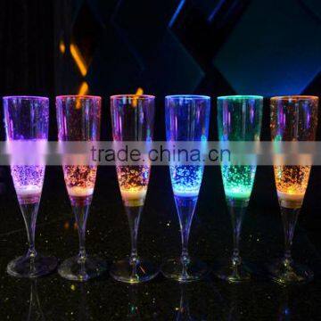 Party favor round bottom drinks glass with led light