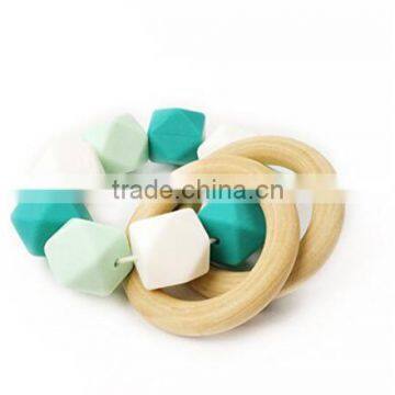 Wooden Teether Silicone Teether Sensory Toy photo-2