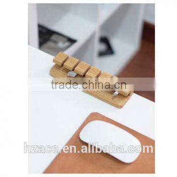 Wooden Cable and Charger Organizer Cable Management for Power Cords and Charging Cables photo-3