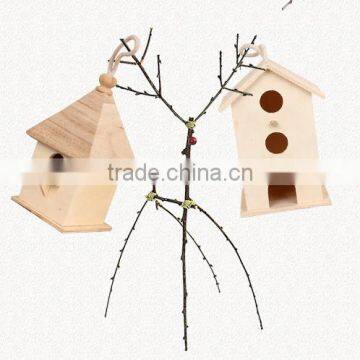 Cheap Unfinished Wooden Bird House Wholesale Wood Bird Nest Cages photo-5
