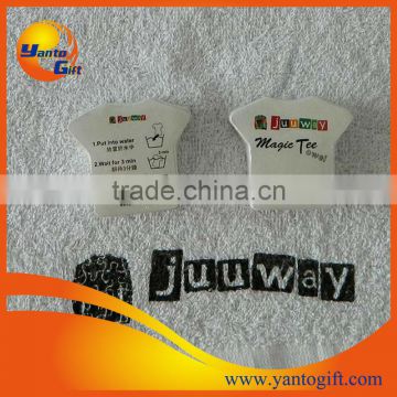 T shirt shape Compressed travel towel