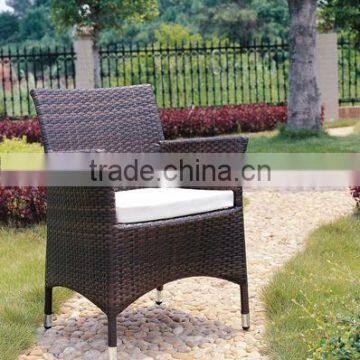 Aluminium Wicker Garden Chair with White Cushion L80104