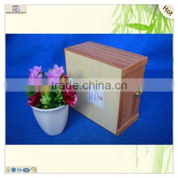 Home Decorating Single Compartment Hinged Square Bamboo Box photo-6