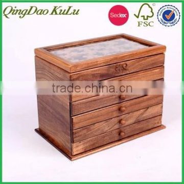 factory price top quality antique wooden jewelry storage box,locking wooden jewelry box,wooden jewelry organizer box for sale