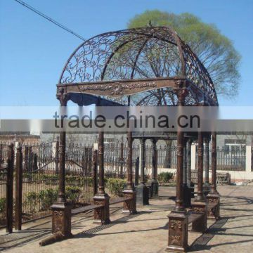 6 posts antique outdoor ornamental gazebo / metal gazebo