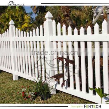 Hot sale high quality plastic/vinyl/pvc white picket fence panels factory