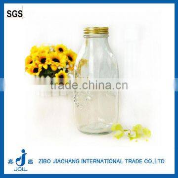 transparent cylinder glass jam jar with tin lid