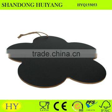Cheap Two Sides Flower Shaped MDF Wooden Blackboard for Kids photo-3