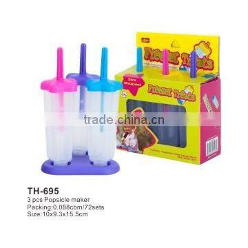 3pcs popsicle maker plastic ice cream mould