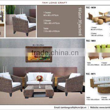 Water hyacinth sofa, living/guest room furniture