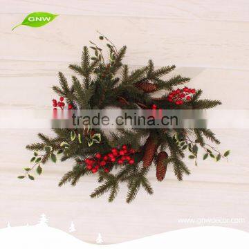 GNW CHWR-1605020 Alibaba Most Competitive red berry christmas wreath for indoor decoration