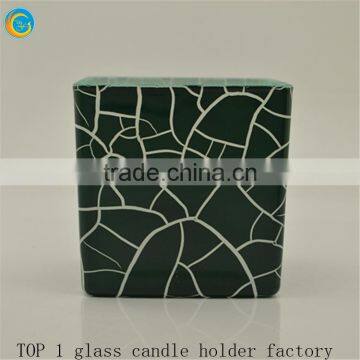 Square glass vase