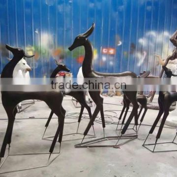 garden decoration resin craft wholesale fiberglass deer statue for sale