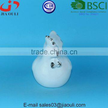 BSCI Audit Factory Decorative Ceramic Chicken Antique White Ceramic Rooster photo-2