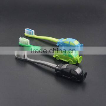 Car Toy Rubber Handle Small Head Charcoal Bristle Kid Toothbrush photo-2