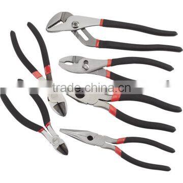 6pcs plier set combination plier and long nose plier and joint-slip plier and diagonal plier and water pump plier