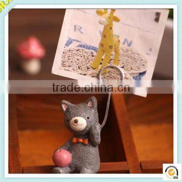 Popular small bear photo memo holder plastic paper memo clip/Custm made plastic memo clips factory