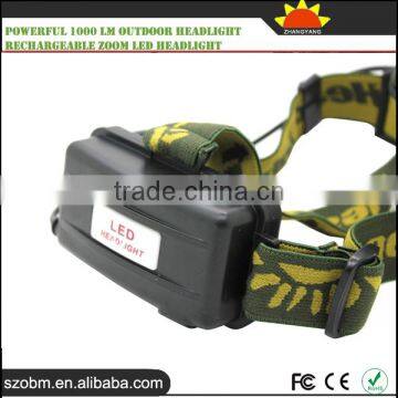 Powerful 1000 Lm Outdoor Headlight Rechargeable Zoom Led Headlight photo-5