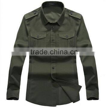 Military Style Dress Shirt , 2016 Latest Shirts for Men, 100% Cotton Western Style Dress Shirt photo-5