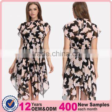 Latest womens wholesale summer boho Chiffon dress