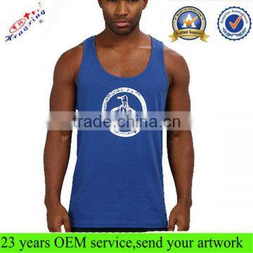 Logo Printed Fashion Mens Custom Solid Color Tank Top Wholesale