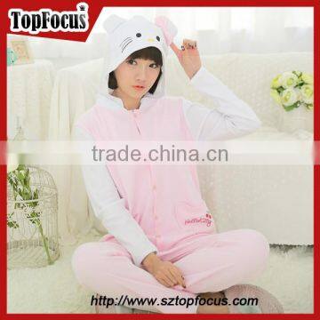 Sexy Cat Pattern Cotton Onesie Adult Spring Jumpsuit Pajama for Sale photo-3