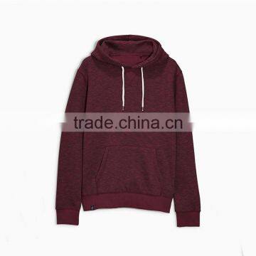 Mens Plain Slim Fit Overhead Pullover Hoodie photo-2