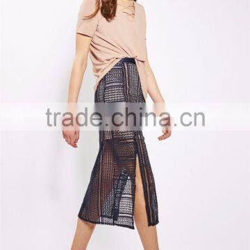 MGOO New Launched 100% Cotton Cross Straps V Neck Women T Shirts Plain Longline Loose Fit T-shirt photo-4