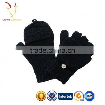 Winter Cashmere Cotton Knitted Fingerless Hand Gloves Mitten photo-4