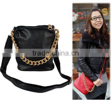 2013 New Fashion Women's Soft Synthetic Leather Zipper Chain Across Body Purse Handbag Shoulder Bag 3896