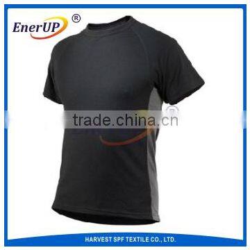 High Quality Custom Mens Crew Neck Black Polyester Man's T-shirt photo-2