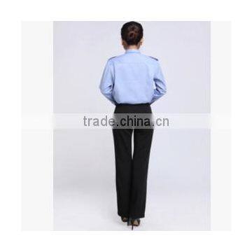 Cheap Sky Blue Short Sleeve Security Unisex Gard Shirts Wholesale photo-4