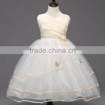 High Quality Children Frocks Designs Girls Party Dresses With Flower#C0198 photo-2