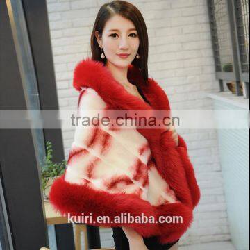 Autumn Winter Faux Fox Fur Shawl Warm Long Scarf Collar 2016 Women Faux Rabbit Fur Shawl Cap Scarves False Collar Wraps Outwear photo-5