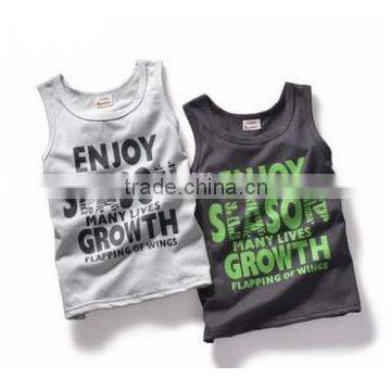 Customize wholesale 100% cotton baby singlet sublimation stringer tank top