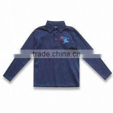 Boy's Polo Shirt, Made of 100% Cotton, Customized Designs and Colors are Accepted