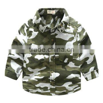 S33443W Boys Long Sleeve Shirt Cotton Boys Camouflage Blouse photo-3