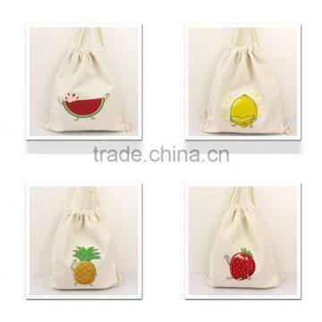 New Fashion Design Cotton Drawstring Backpack photo-4