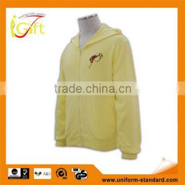 Hot sell good quality wholesale promotional cute bright colored thin hoodie