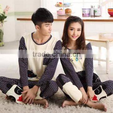 2015 Wholesale Deep Blue Couple Pajamas photo-3