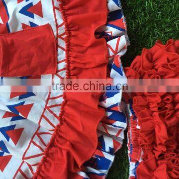 2016 New Baby Girl 4th of July Swing Outfits Little Girls Swing Top Bloomer Set May Memorial Day Outfits With Headband photo-4