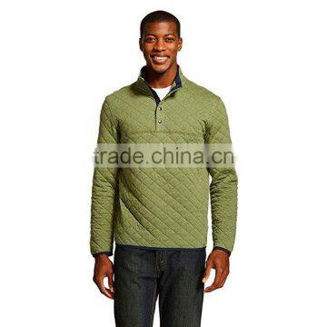 Men's Hot Sale Quilted Mock Neck Sweater Jacket/Pullover Sweatshirt photo-4