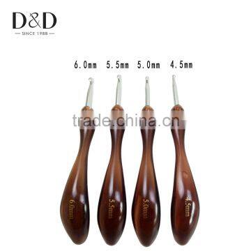 D&D Top Quality 8pcs/set Metal Crochet Hook Brown Knitting Needles Weaving Pins DIY Crafts for Sweater Gloves Needlework 8 Sizes photo-3