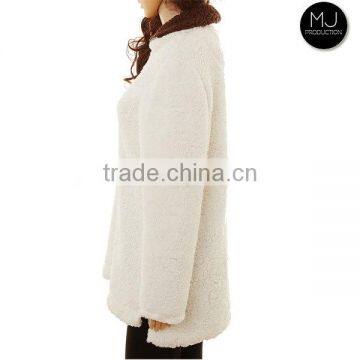 FACTORY Monogrammed Knitted Quarter Zip Style Sherpa Fleece Pullover photo-2