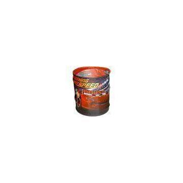 Custom Printed Advertising Trade Show Fabric Displays-Round Storage Dump Bin