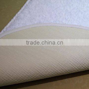 Anti-slip Washable White Hotel Shaggy Bath Rug photo-2