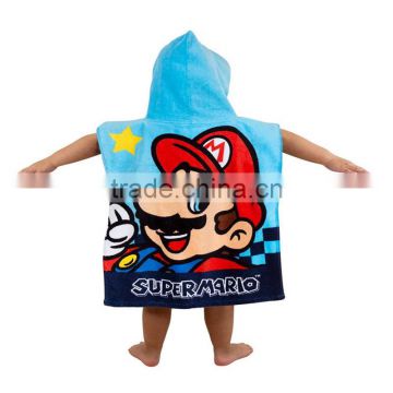 China High Quality Printer Hooded Poncho Velour Bath Towel