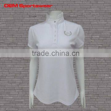 Equestrian polo uniforms plain white t shirts