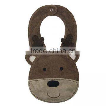 brown deer cotton infant bibs