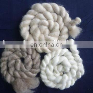 dehaired and combed mongolia cashmere tops white/light grey/brown color